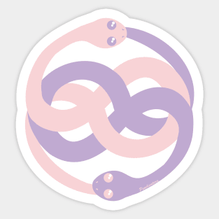 Pink and violet Auryn kawaii Sticker
